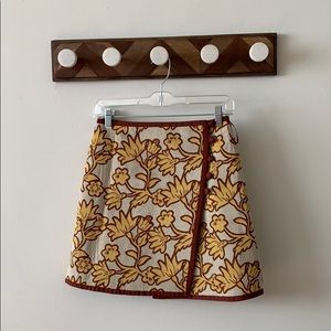 TOPSHOP Brocade Wrap Skirt